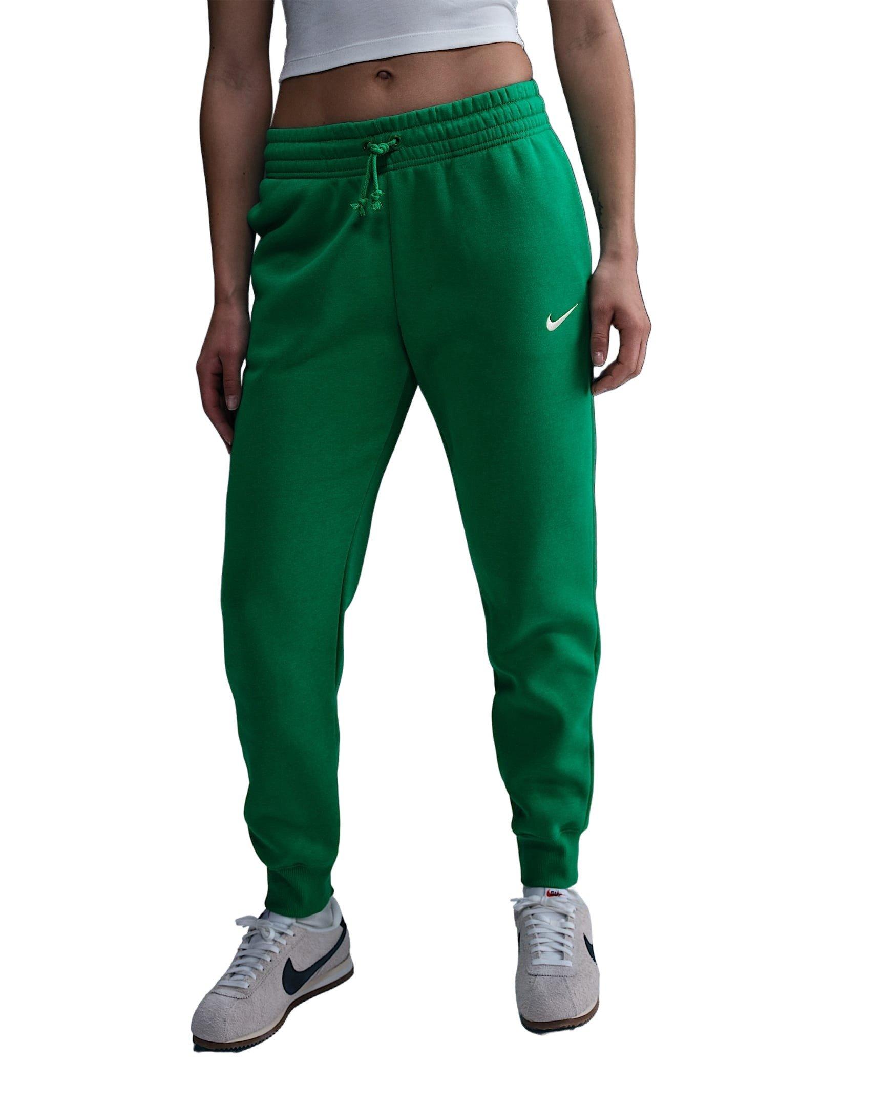 Nike Women's Sportswear Phoenix Fleece Mid-Rise Sweatpants - Green